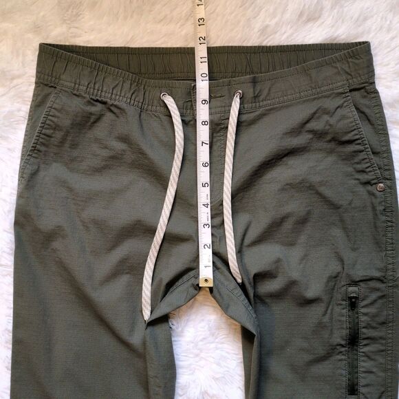 Vuori Vintage Ripstop Pants Womens Large Olive Green Cotton Stretch VW450 - Picture 7 of 12